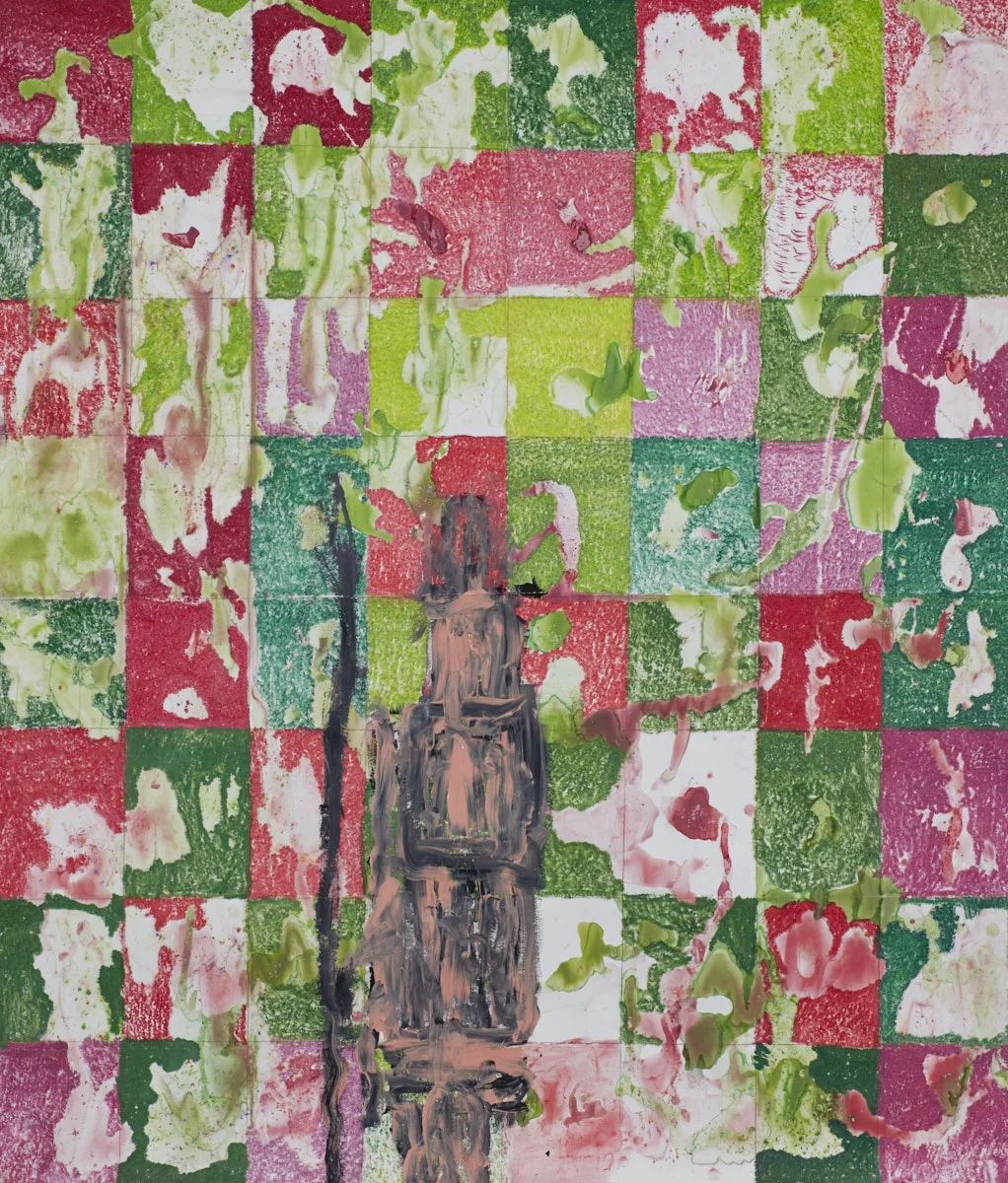 O.T., 2016 Buntstift Acryl auf Papier, 150x180cm