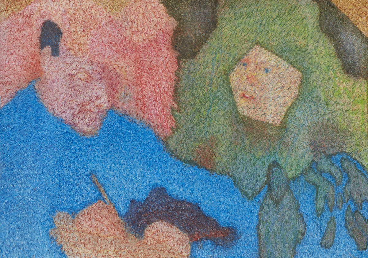  O.T. ( Strömungskarte ), 2015  Buntstift auf Papier, 150x125cm 