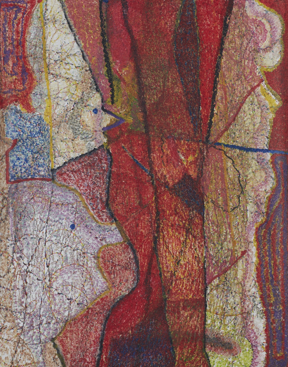  O.T. ( Kirchenfenster Entwurf) , 2018  Buntstift auf Papier, 125x150cm 