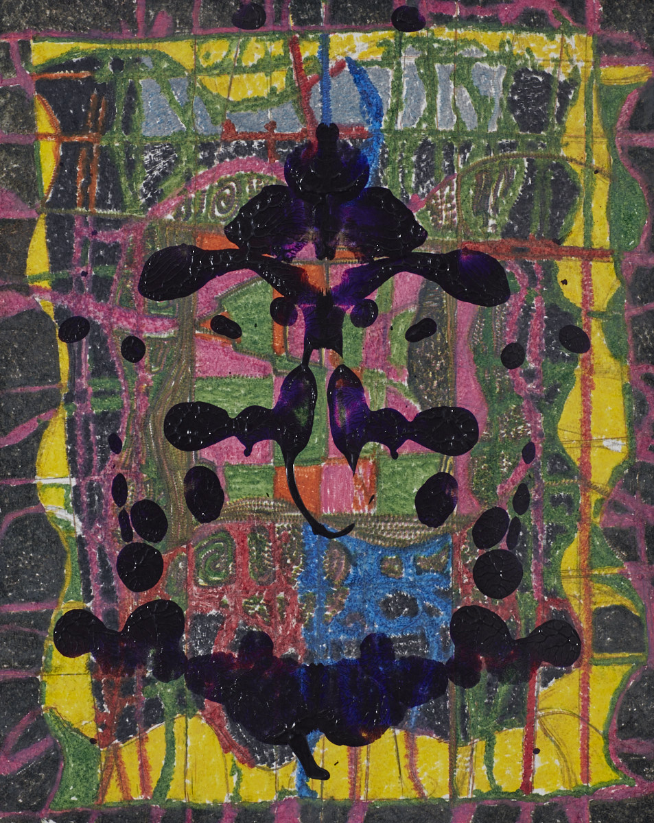  O.T., 2015  Buntstift Acryl auf Papier, 70x100cm 