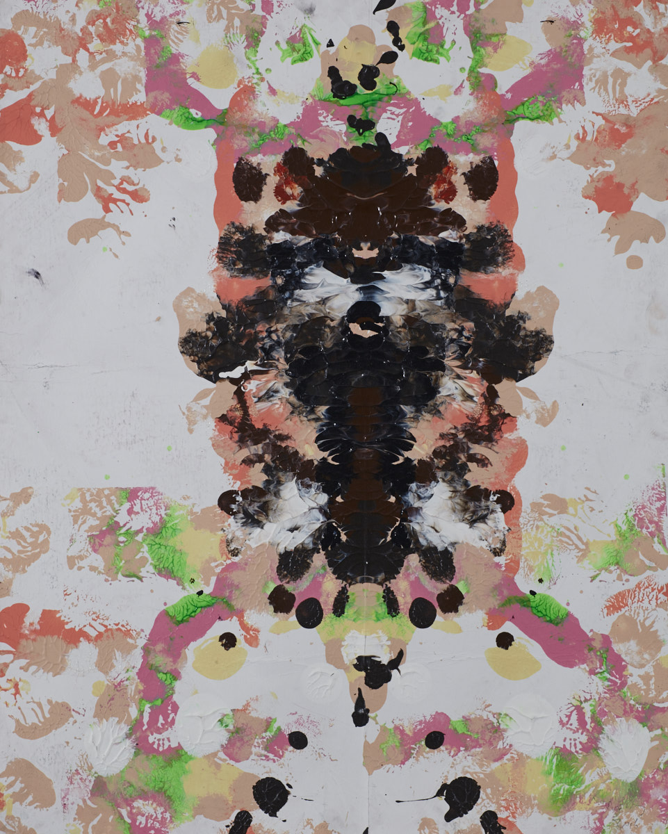  O.T. ( Die Verwandlung ), 2015  Buntstift Acryl auf Papier, 70x100cm 