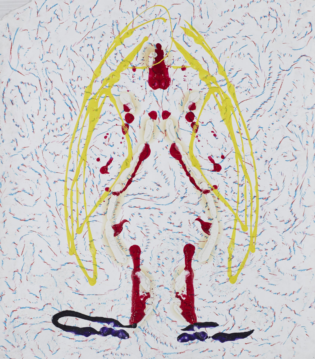  O.T. ( Alice ), 2016  Buntstift Acryl auf Papier, 125x150cm 