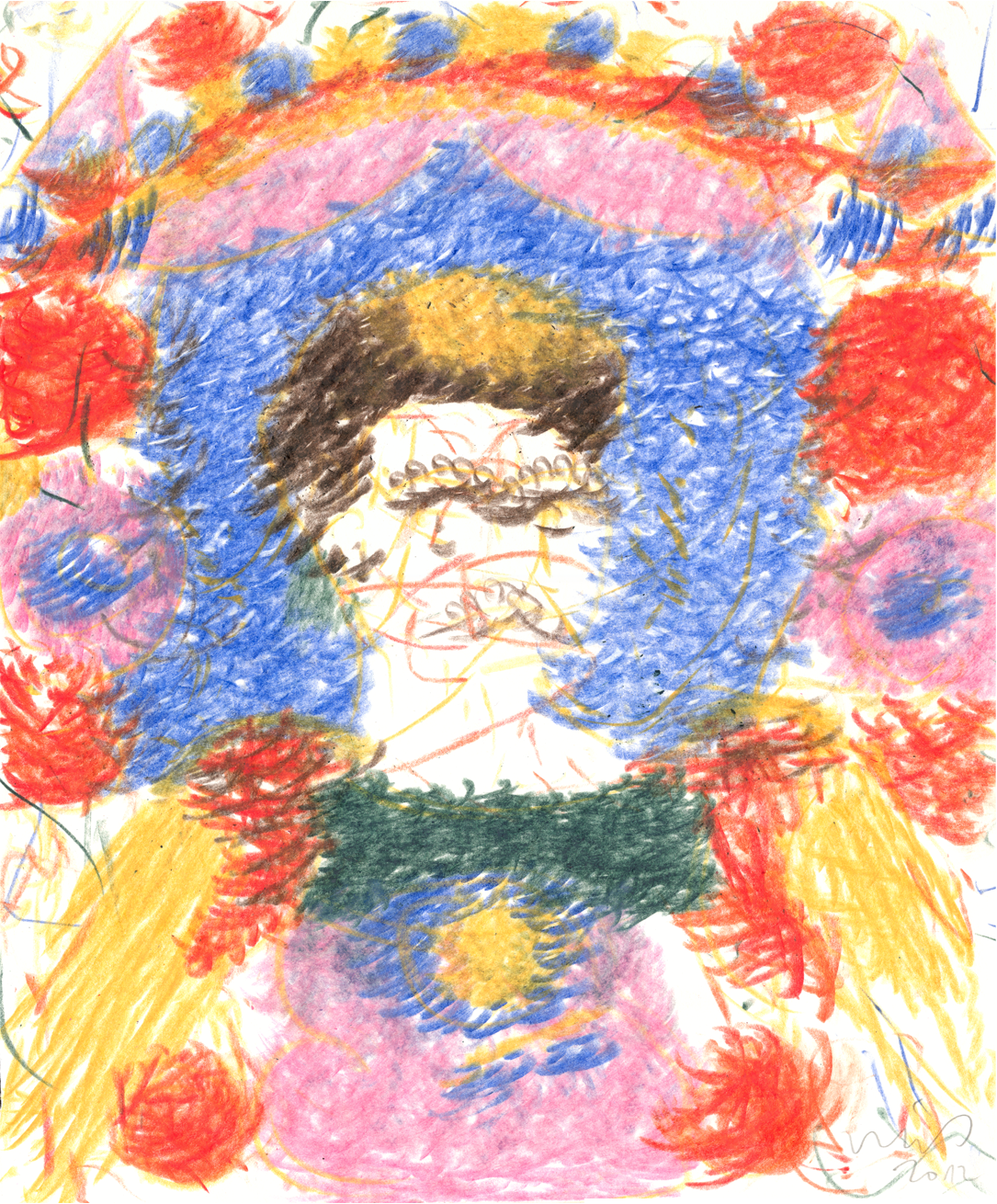  O.T. ( Frida I ), 2012  Buntstift auf Papier, 35.5x27cm 