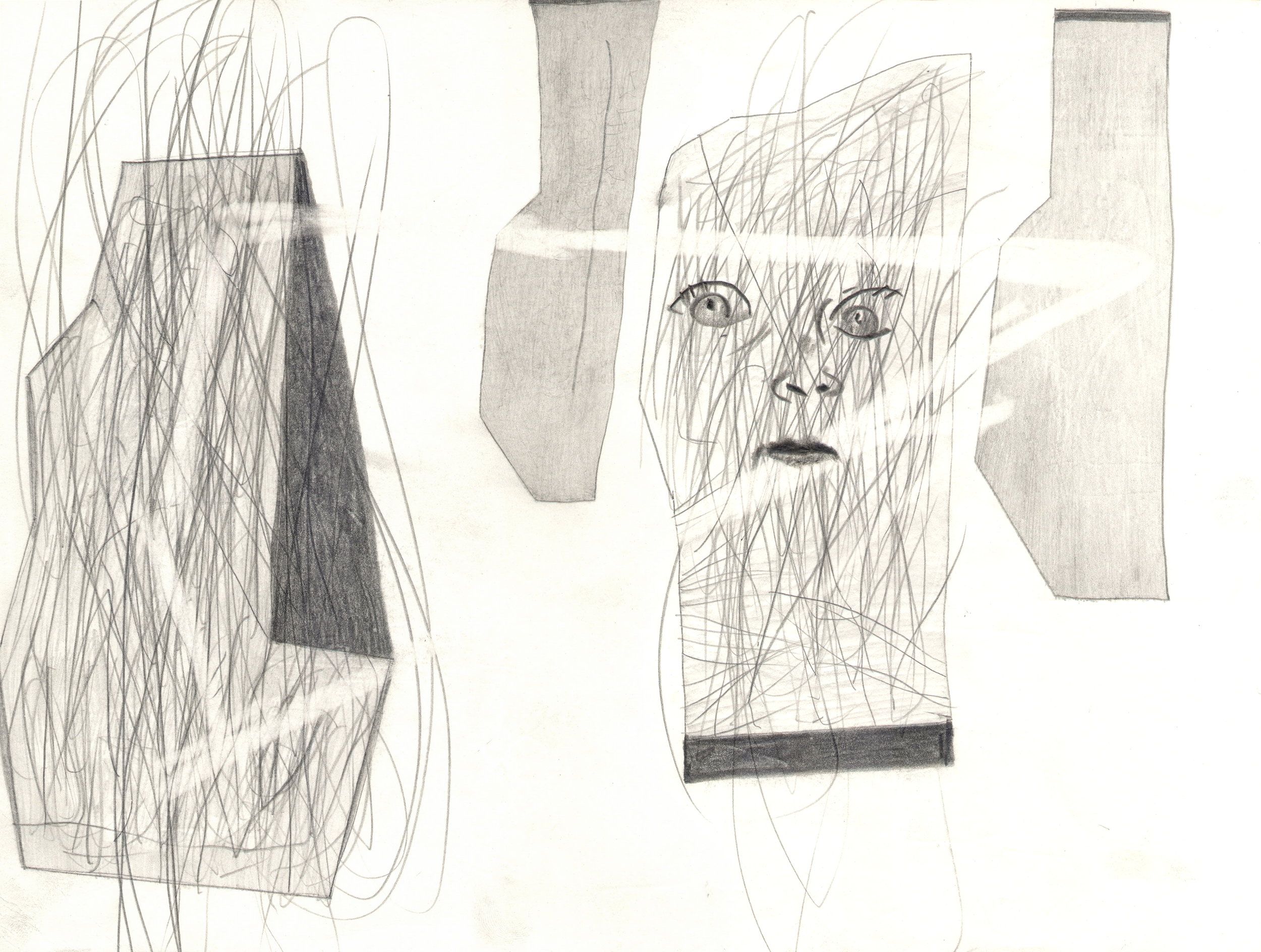  O.T. ( Allegorie Psychologie ), 2014  26x35.5cm, Bleistift auf Papier 