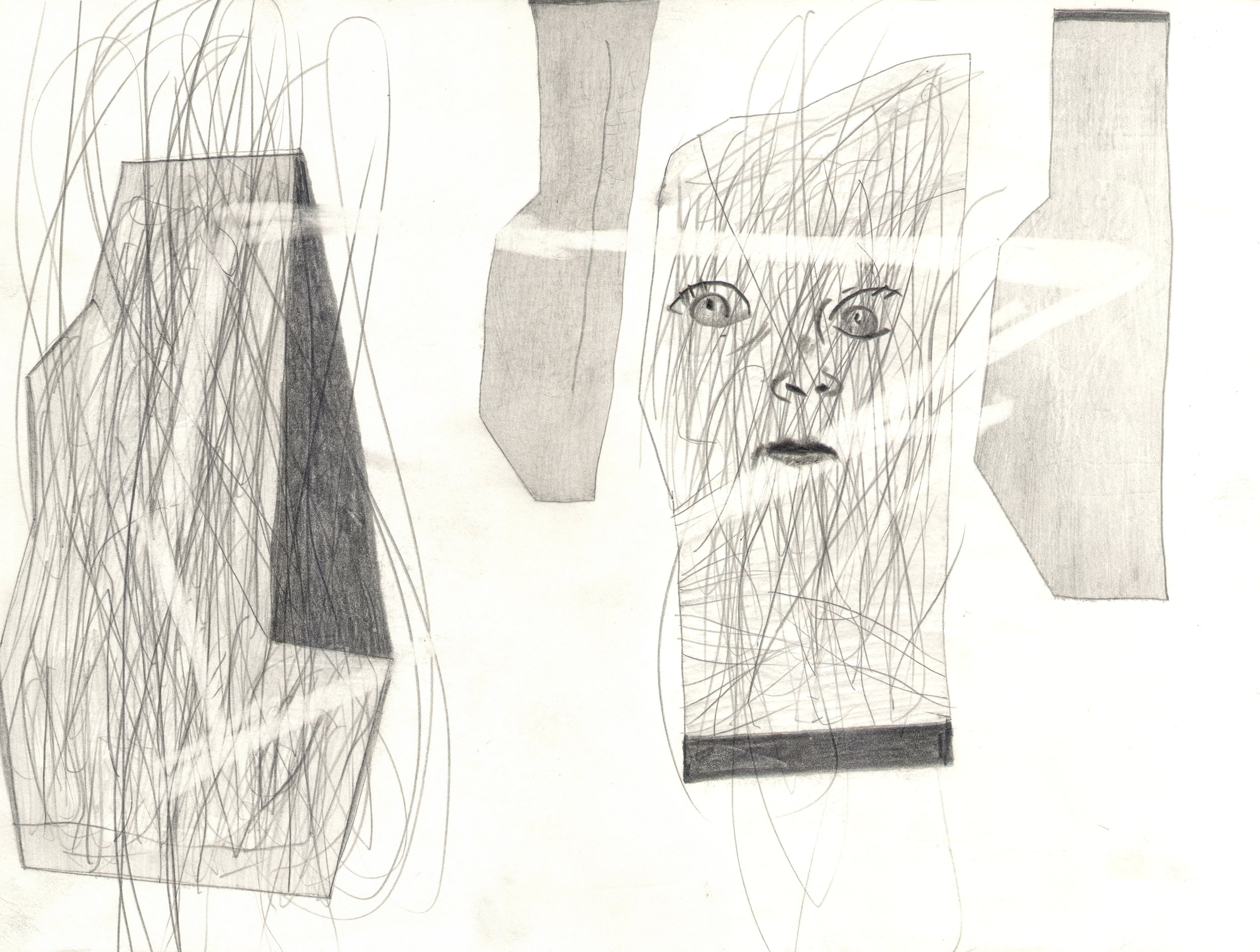 O.T. ( Allegorie Psychologie ), 2014 26x35.5cm, Bleistift auf Papier