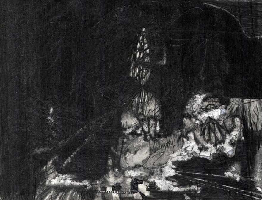  O.T. ( Die Dunkelheit ), 2010  Bleistift auf Papier, 27x35.5cm 