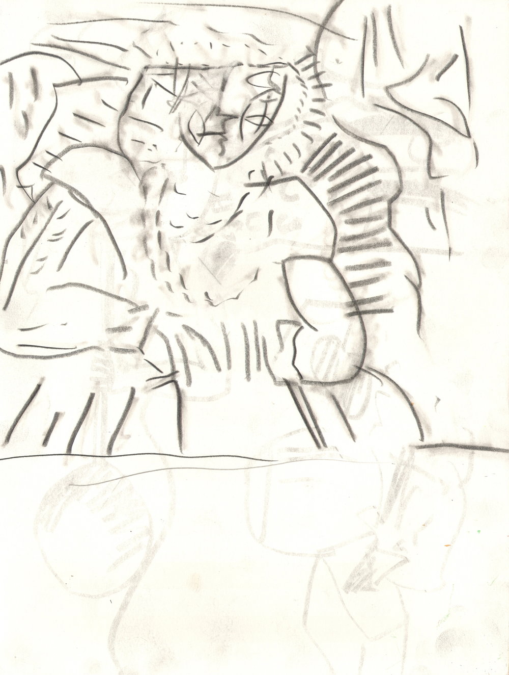 O.T. ( Frau ), 2014 Bleistift auf Papier, 26x35.5cm
