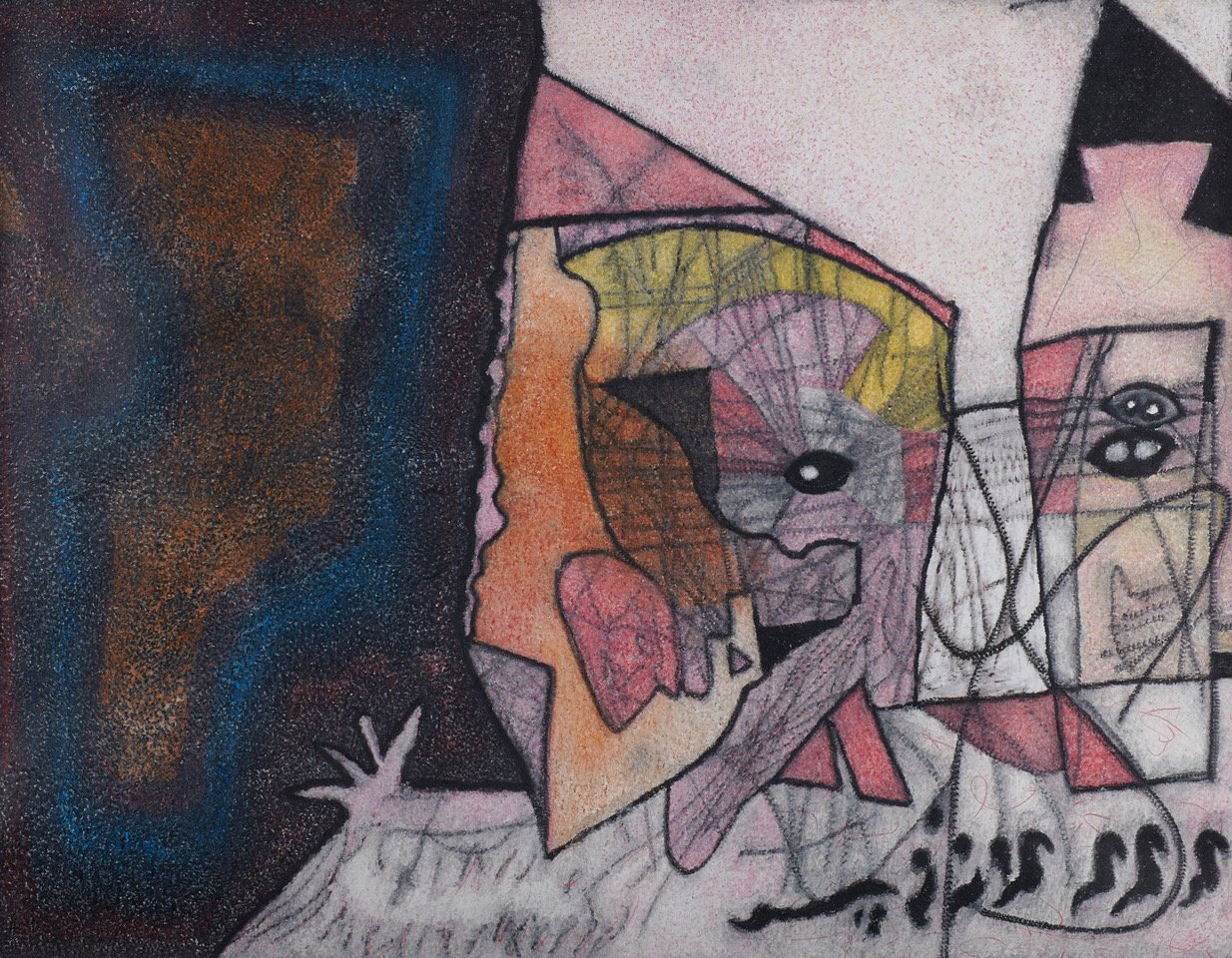  O.T. ( Robert Kraiss ), 2021  Buntstift auf Papier, 150x180cm 