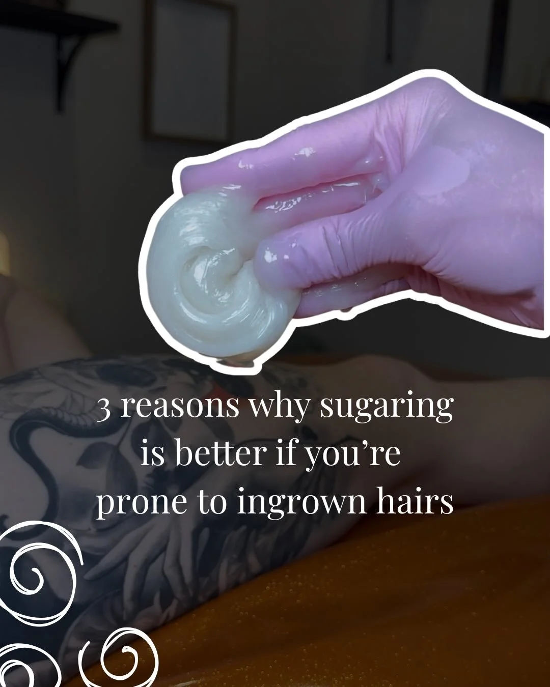 Sugaring removes hair in the direction it grows, which can help reduce breakage at the surface of the skin. When hair breaks instead of fully coming out from the root, it can be more likely to get trapped as it grows back. That&rsquo;s one of the rea