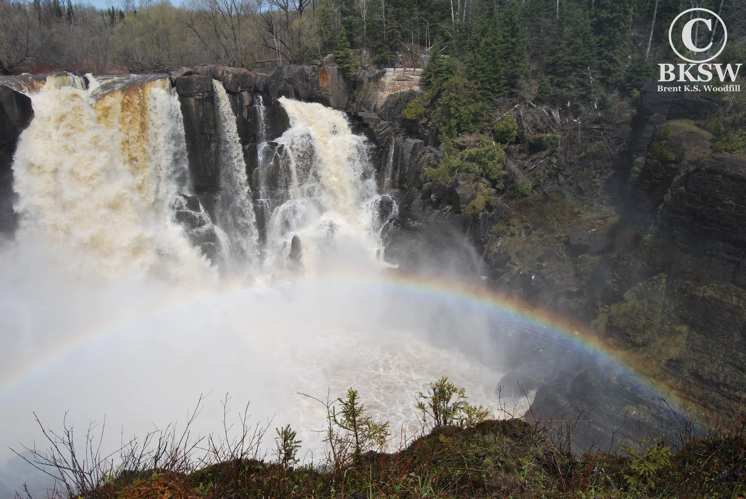 Rainbow under High Falls, Minnesota