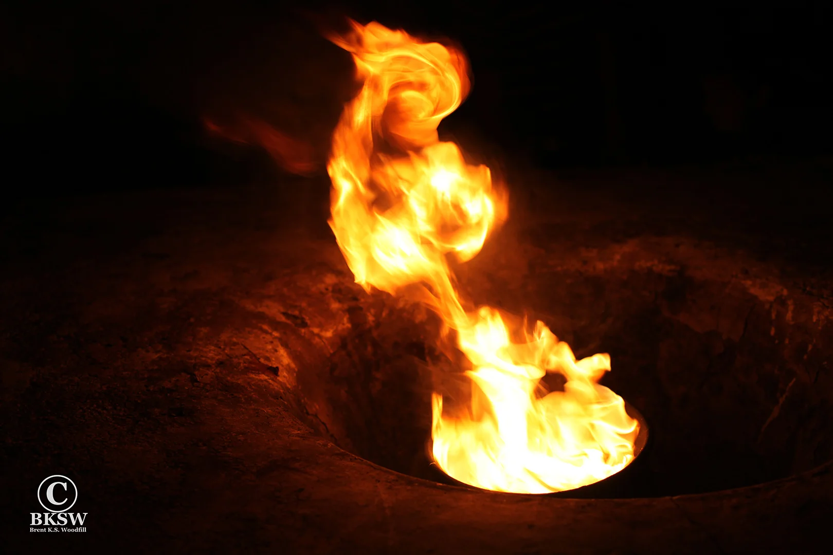 Sacred flame for a harvest ceremony