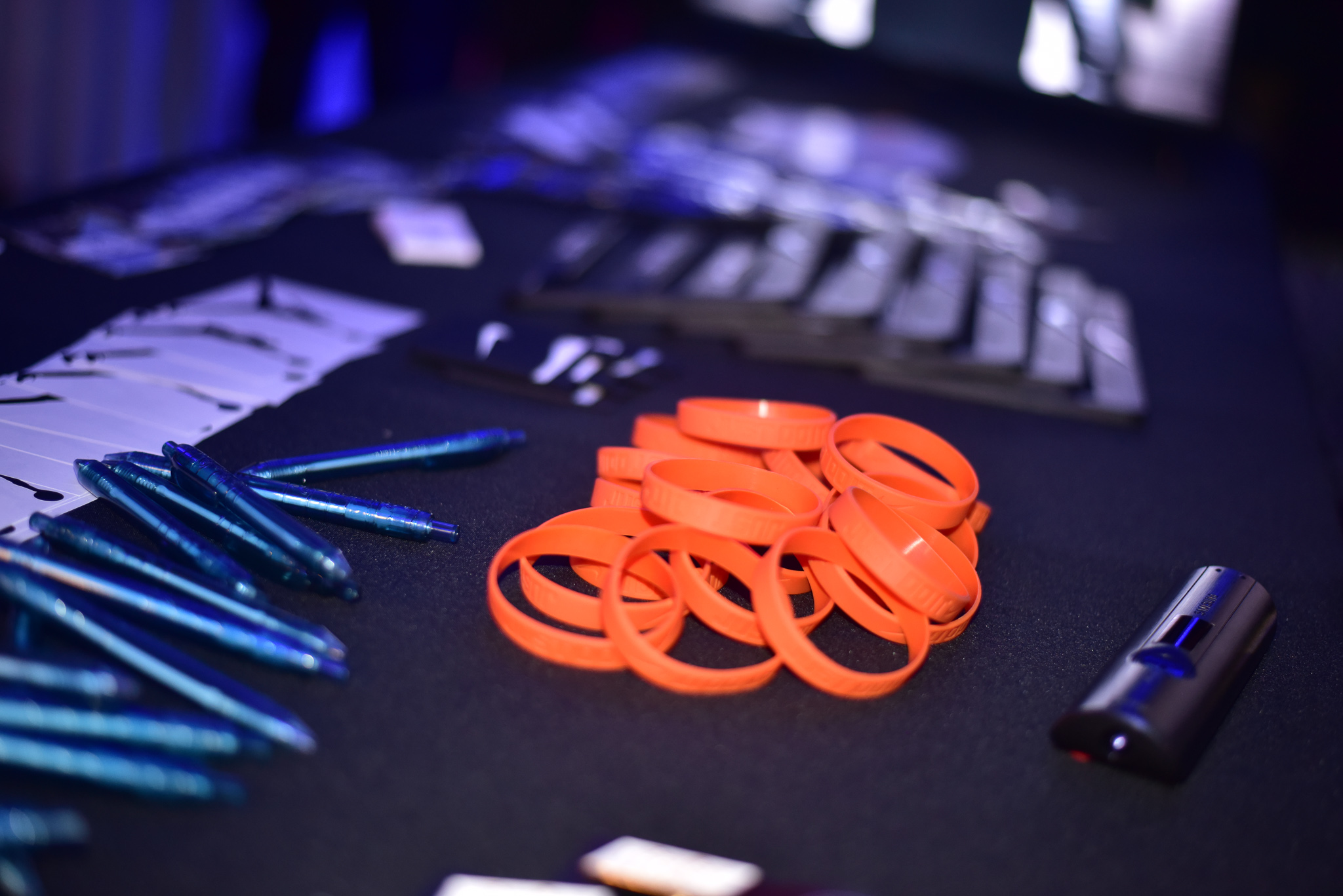 Nike provided a table with swag and information regarding career opportunities within their company