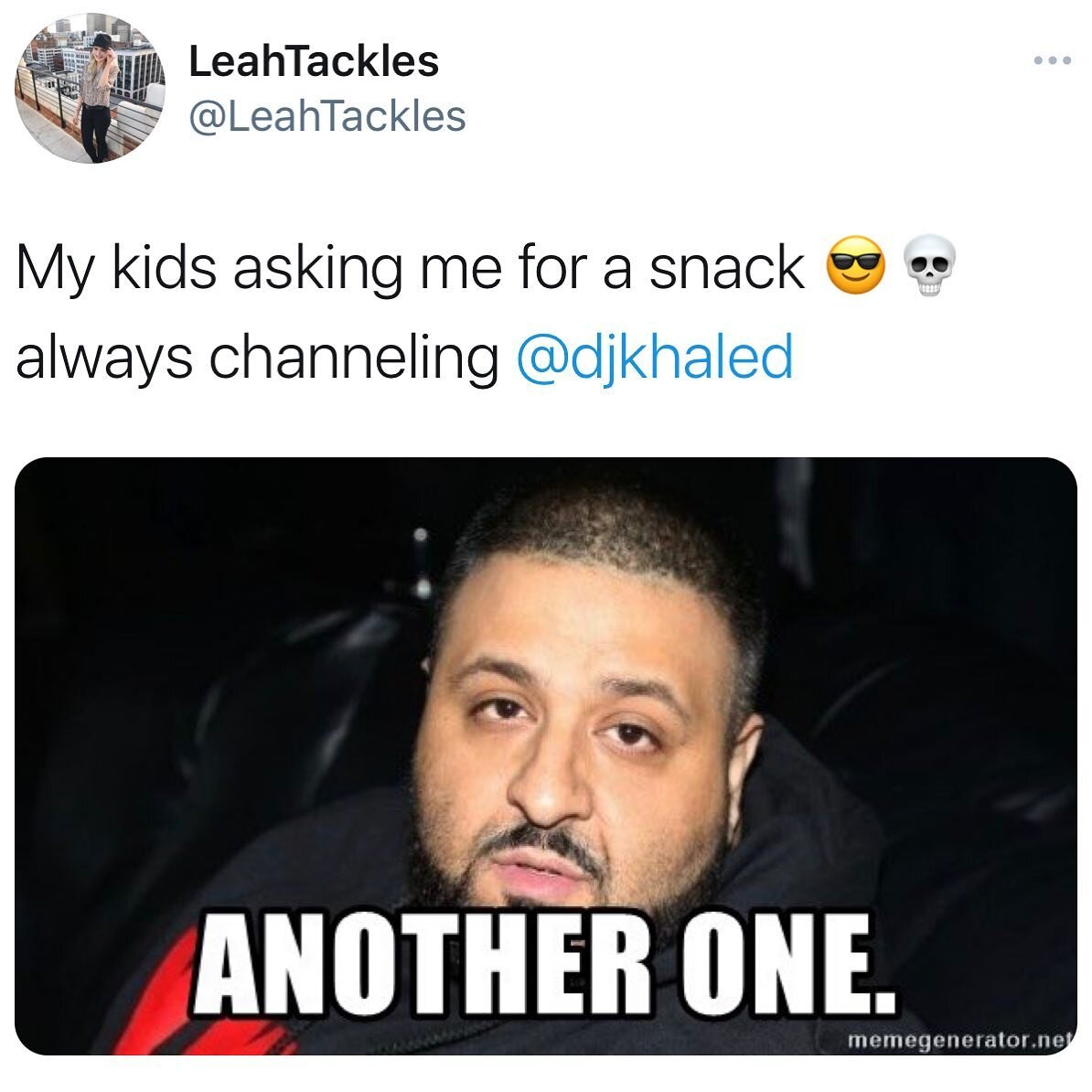It&rsquo;s not just me, right? 🤪🙈
.
&ldquo;Another one, another one&rdquo; -My kids and @djkhaled 😎
.
Then we get the husband on my case because I bought name brand, allergen  free snacks 😉🤑 
.
.
.
.
.
#parentingmeme #momfunny #mommeme #snackmom