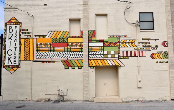   Brick Furniture Mural,  2017.  