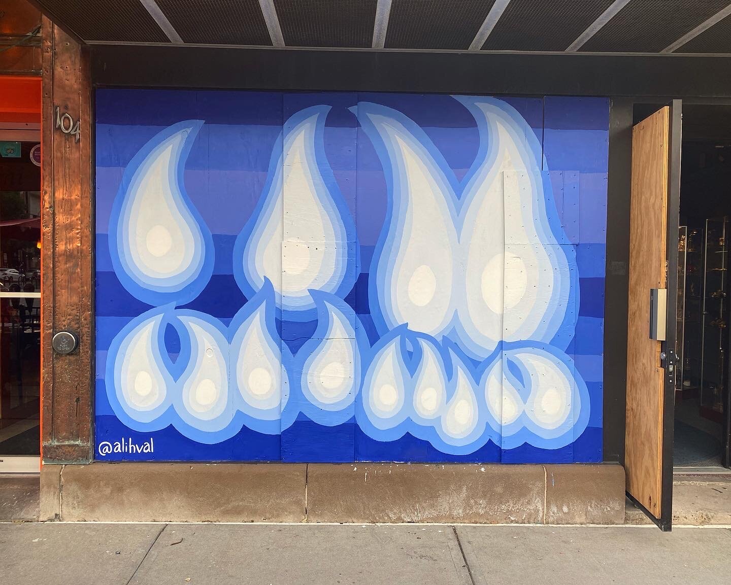   Blue Flames (Konnexion Mural) , Iowa City, IA. 