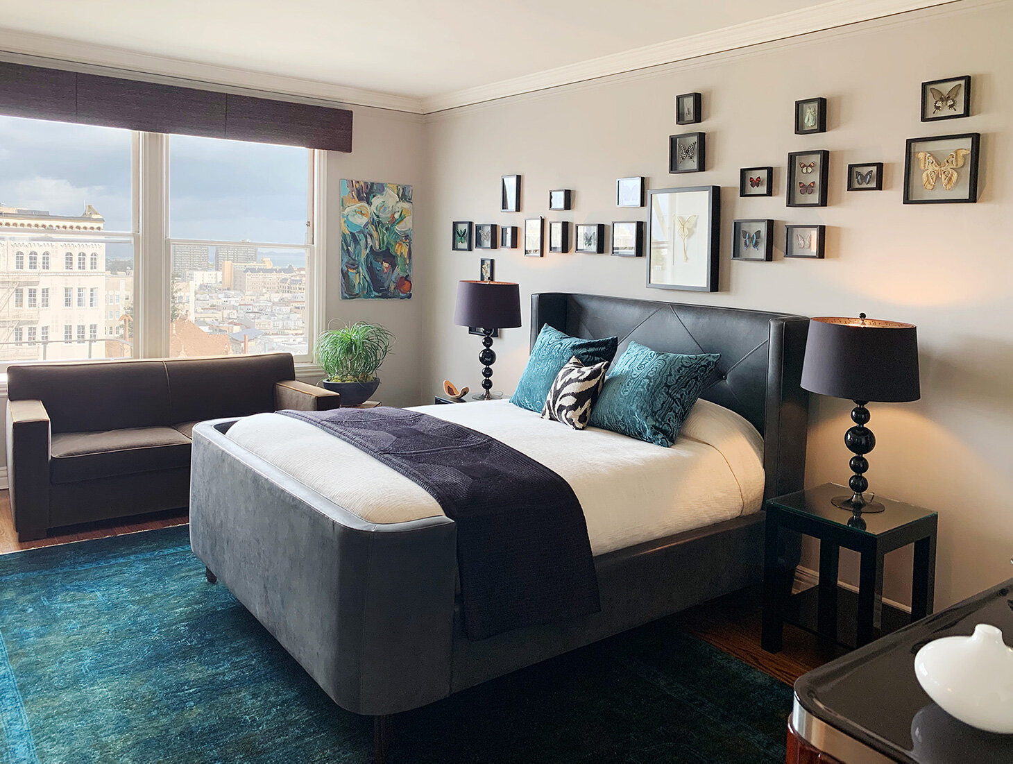 Dark Garden Master Bedroom
