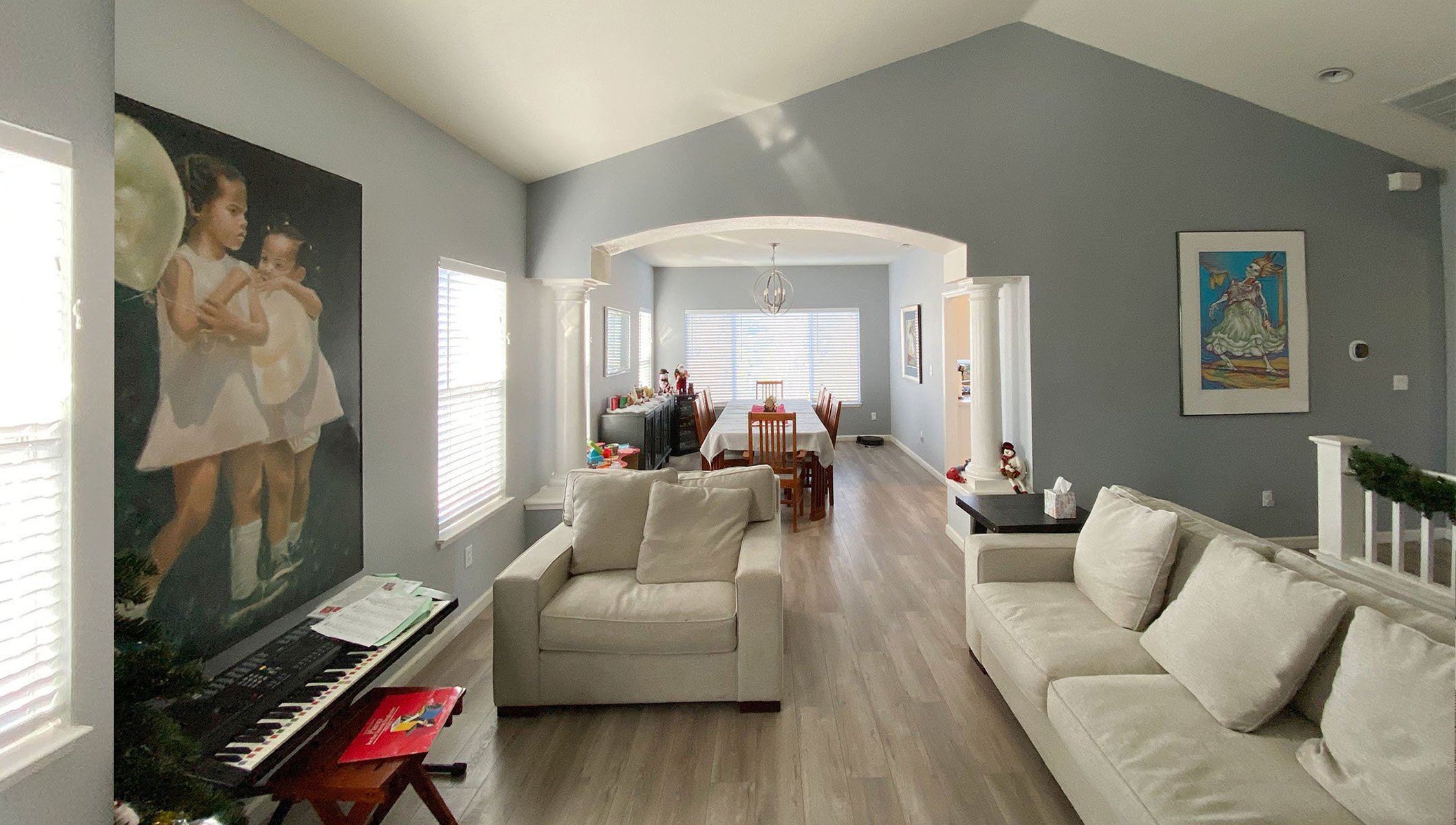 BEFORE: Great Space, but Dated Architectural Elements
