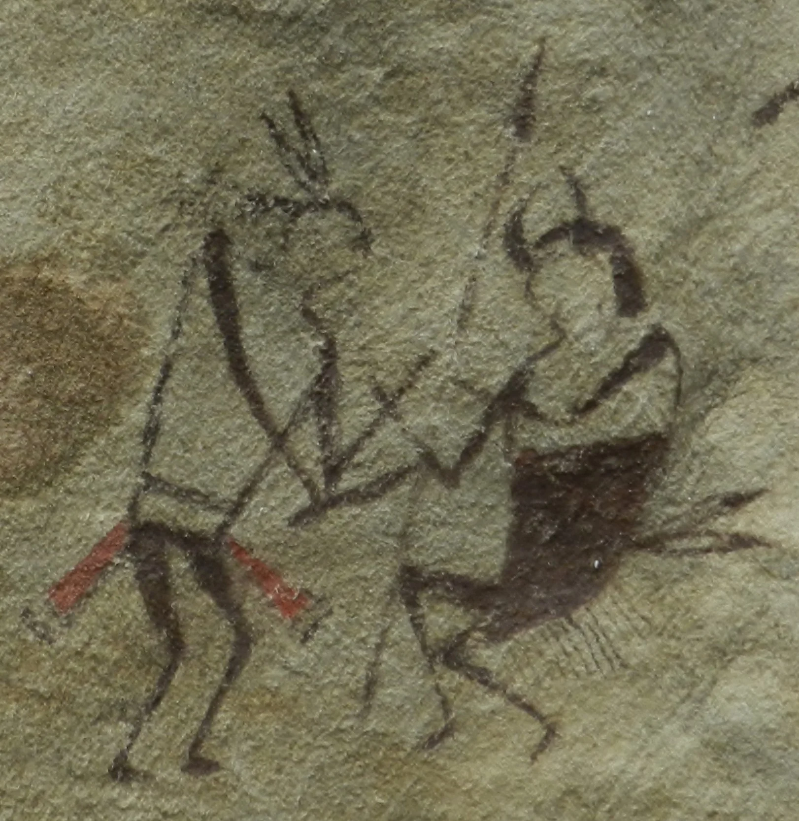 Warrior with buffalo headdress