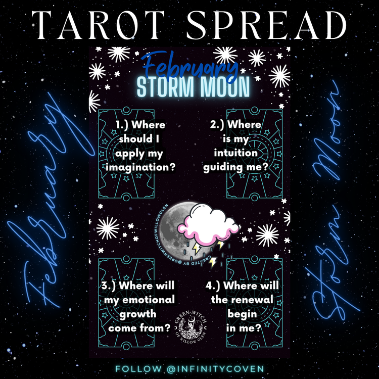🌕✨ Embrace the Storm Moon and Amethyst Magic This February! 🌬️🔮