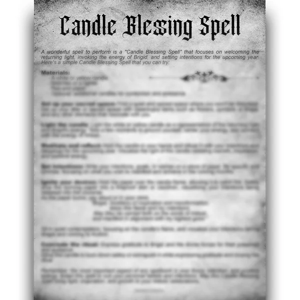 Candle Blessing Spell