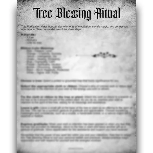 Tree Blessing Ritual