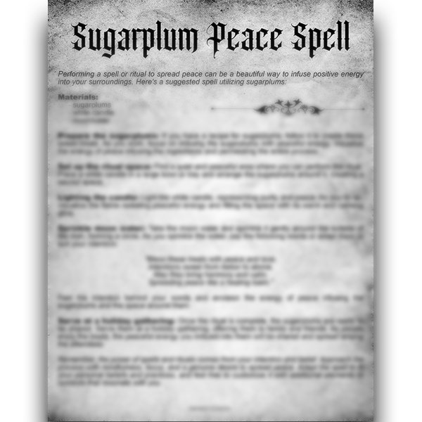 Sugarplum Peace Spell