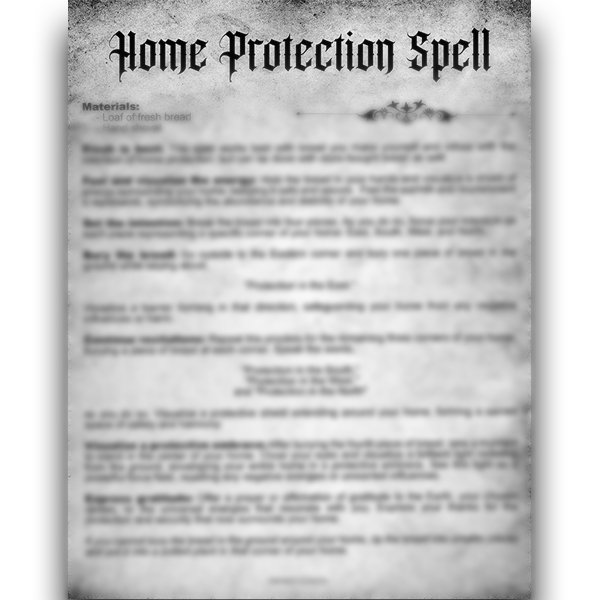 Home Protection Spell