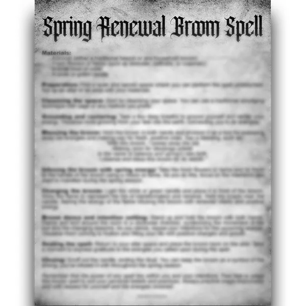 Spring Renewal Broom Spell