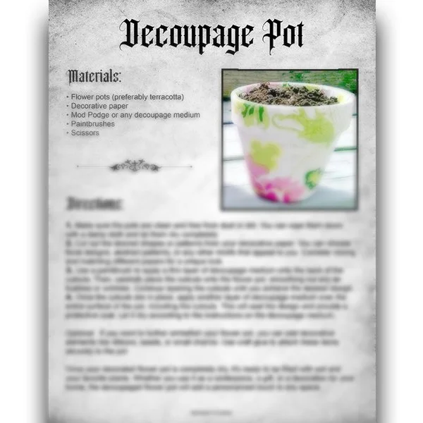 Decoupage Pot