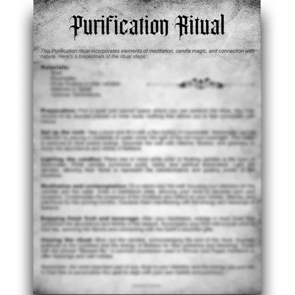 Purification Ritual