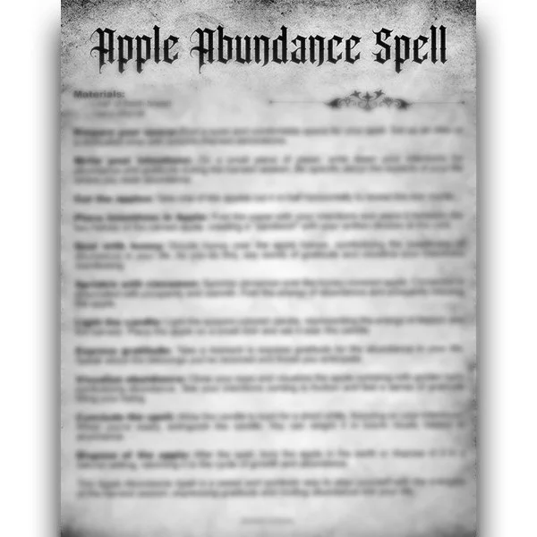 Apple Abundance Spell