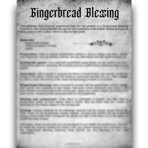 Gingerbread Blessing
