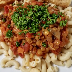 Mushroom Lentil Bolognese