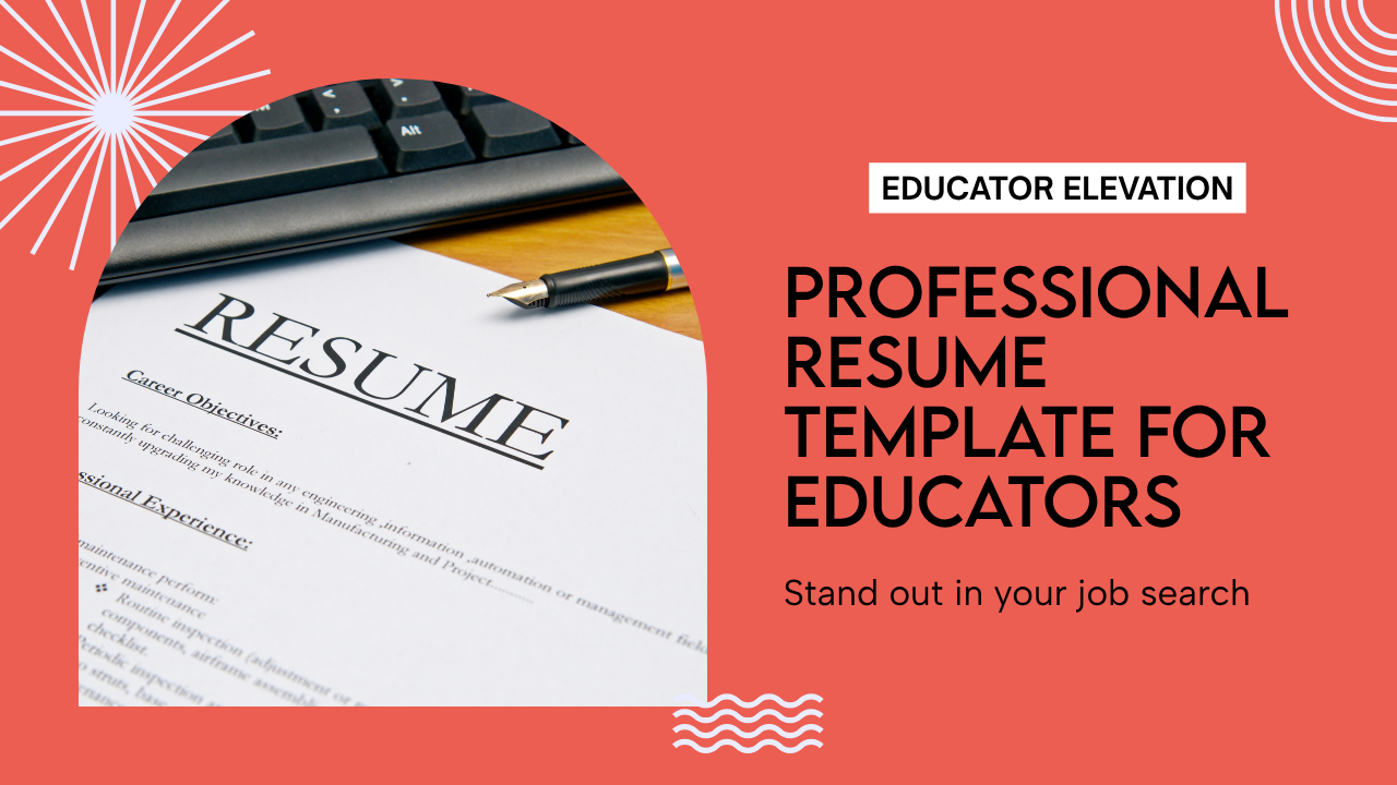 YouTube Thumbnail - Professional Resume Template for Educators.png