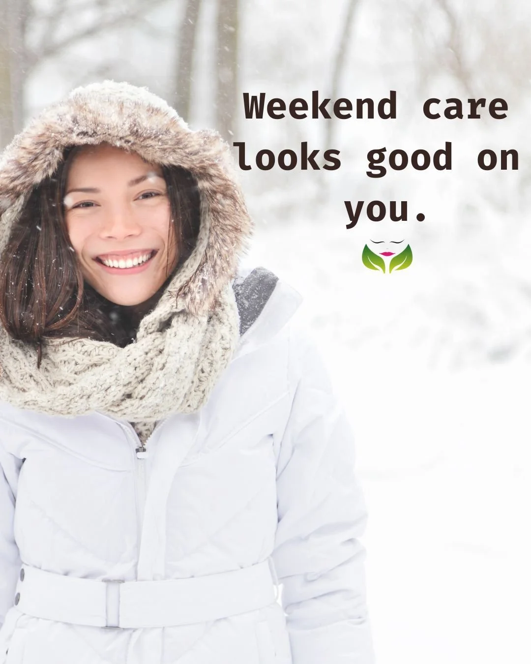 Weekend reminder ✨

Slow Weekends. Fresh air. A little extra care &mdash; for you and your skin.

Weekends are when we reset, restore, and let our bodies (and skin) catch up after a busy week. Whether that means hydration, gentle treatments, or simpl