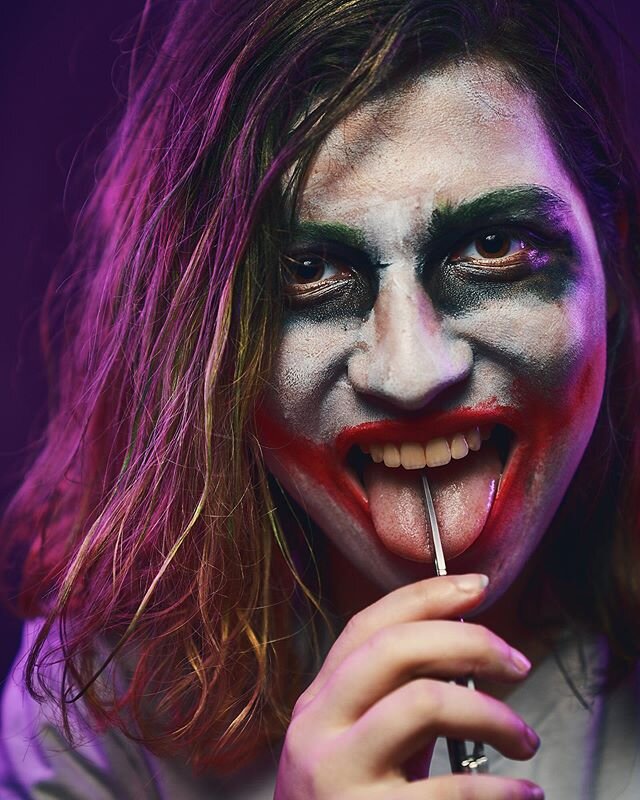 We decided to have some fun on Father&rsquo;s Day. #mykidiscoolerthanyours #portraitphotography #portrait #joker #darkknight #creativeportraits #creativemakeup #sonyalpha #sonya7riii #westcottlighting #godox @mickeyforrealzzz