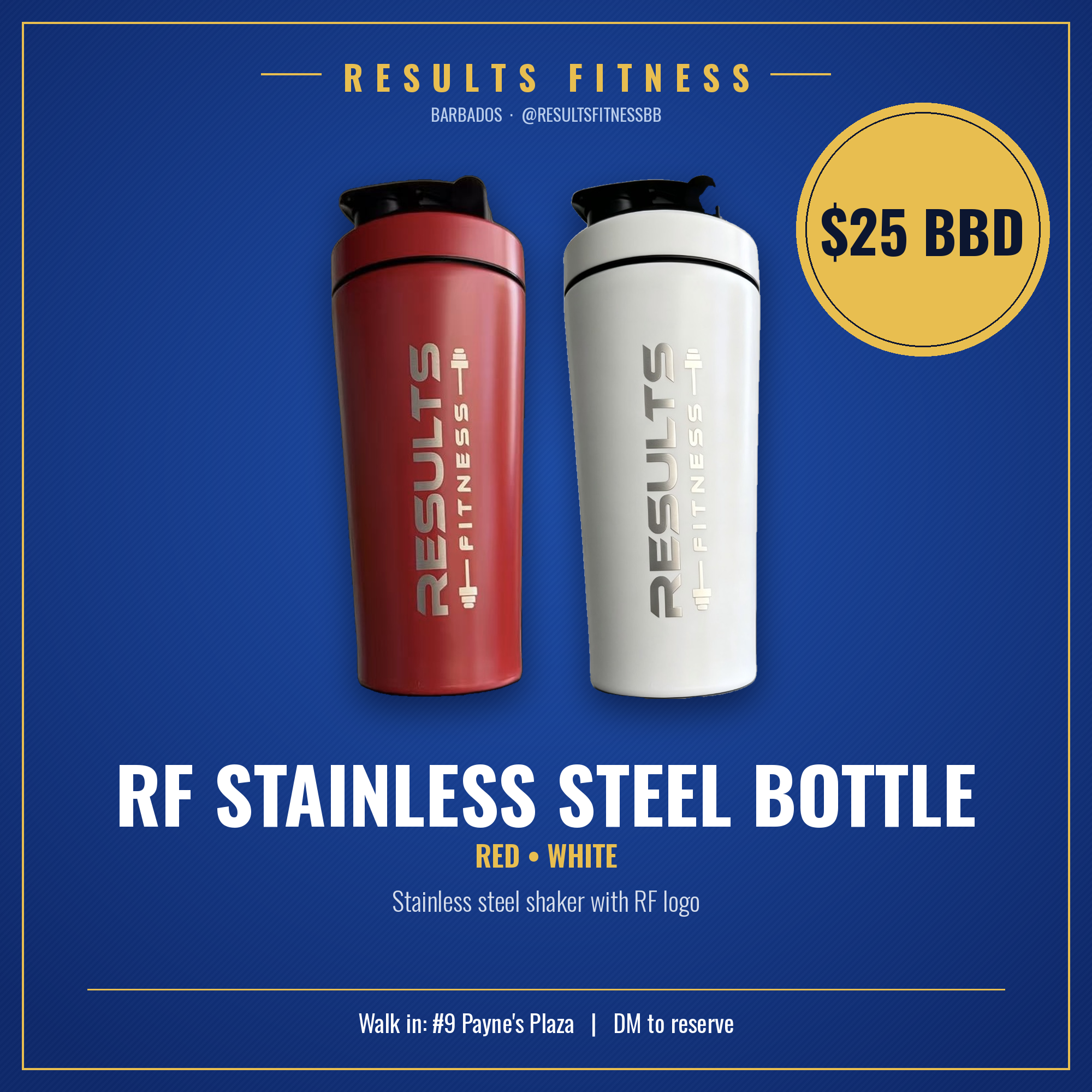 RF Stainless Steel Bottle (Red / White)
