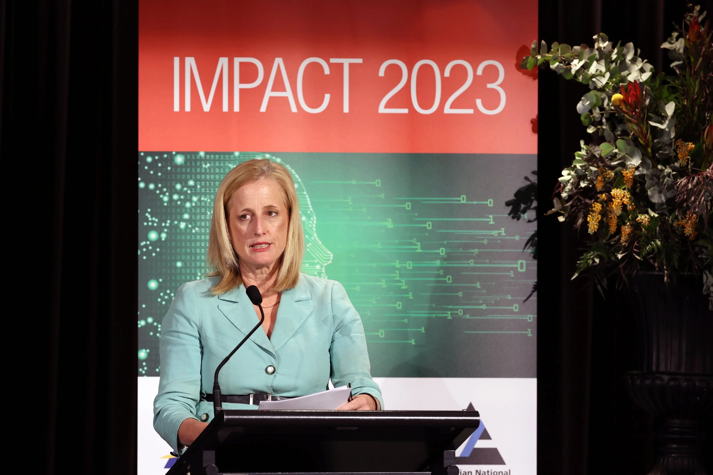  Katy Gallagher at the IMPACT 2023 conference held at the Realm Hotel in Canberra.  