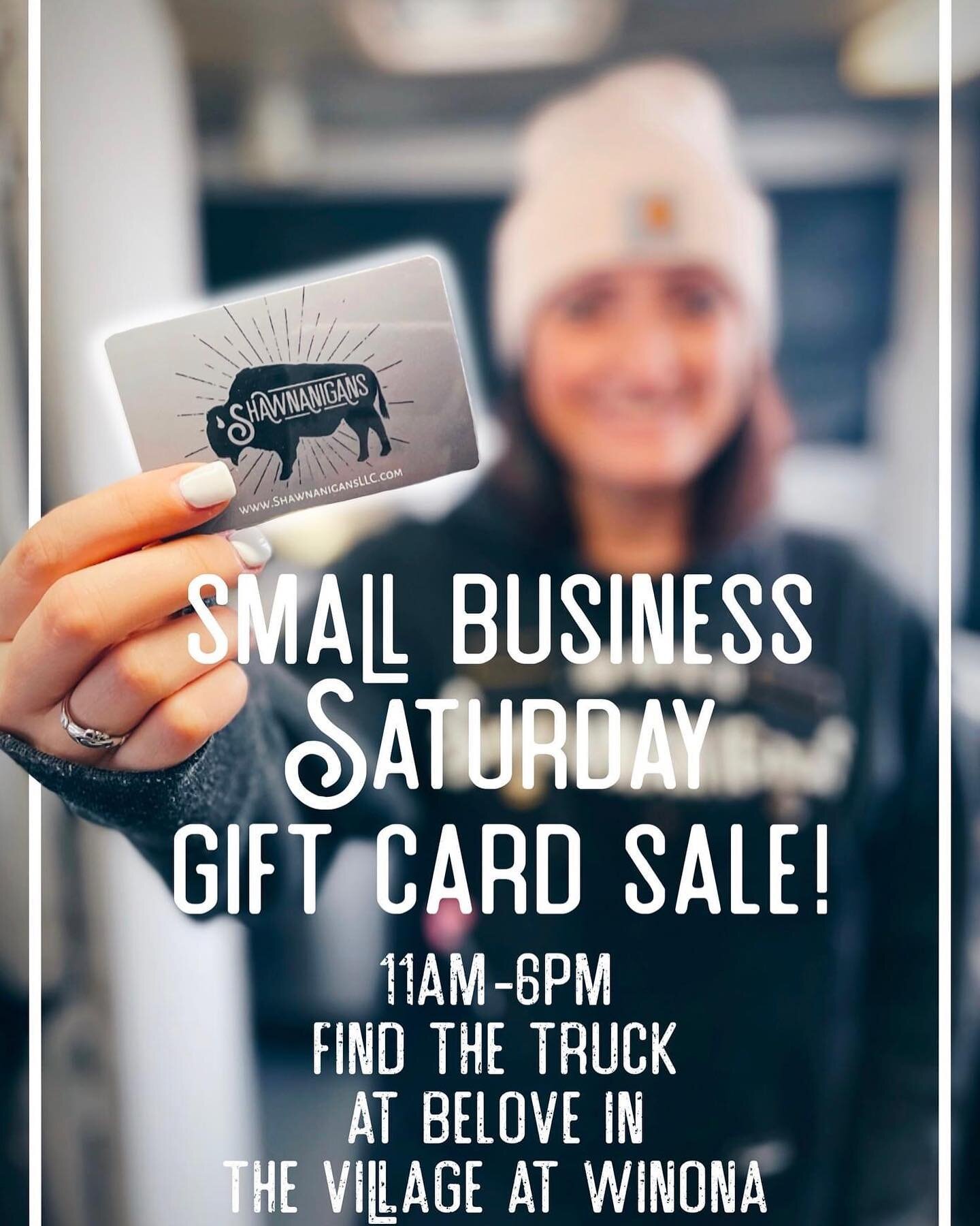 Good morning! Happy Small Business Saturday!!!

We hope that you're taking today to shop local at the wonderful small businesses we have here in Kosciusko County. There's great shops and sales going on in the Village At Winona today which is where yo