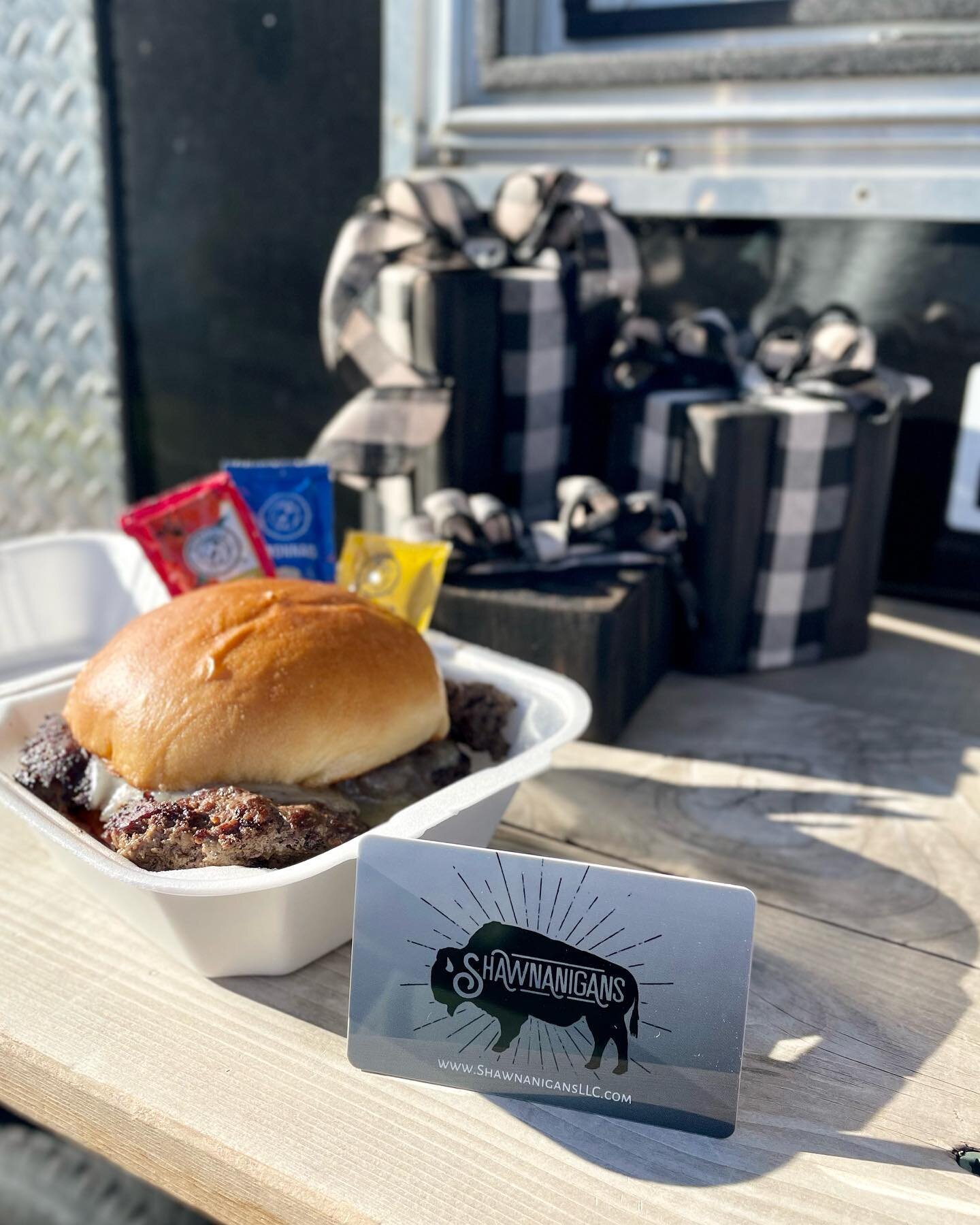 Happy Small Business Saturday!! 

Find the truck in the Village At Winona behind BeLove until 6pm 

For every $30 you spend in buying gift cards today, you&rsquo;ll get a free classic bison burger! (Good for time of purchase only) 

Jars of jams and 