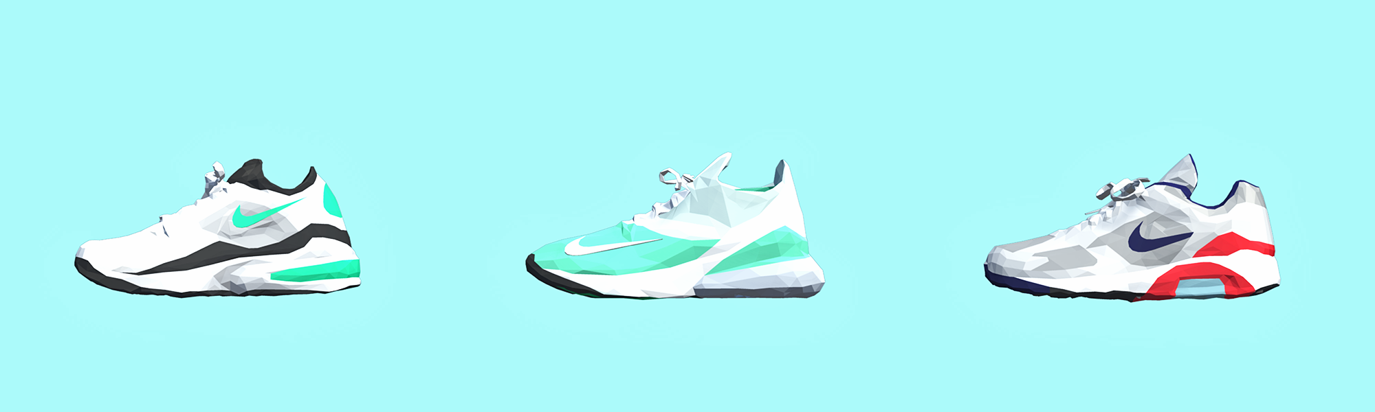 Nike Air Max Low Poly 3D models