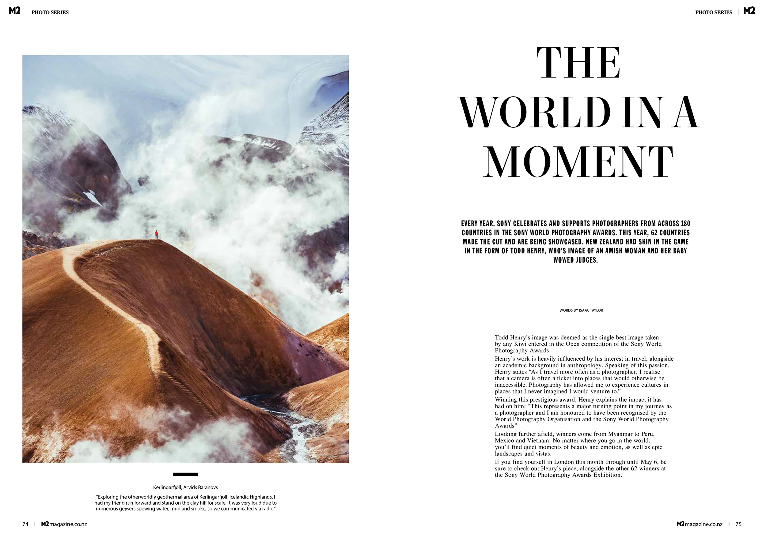 M2 Magazine, New Zealand April 2019 Print m2magazine.co.nz/the-world-in-a-moment/