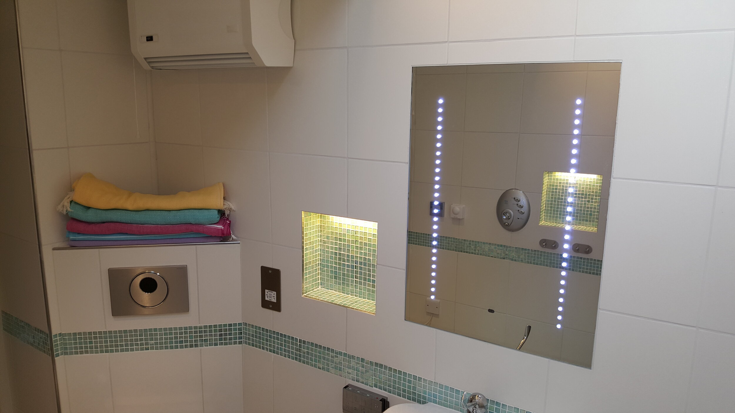 Bathroom lighting and electric WC