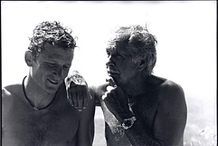 Umberto Pelizzari with mentor Jacques Mayol