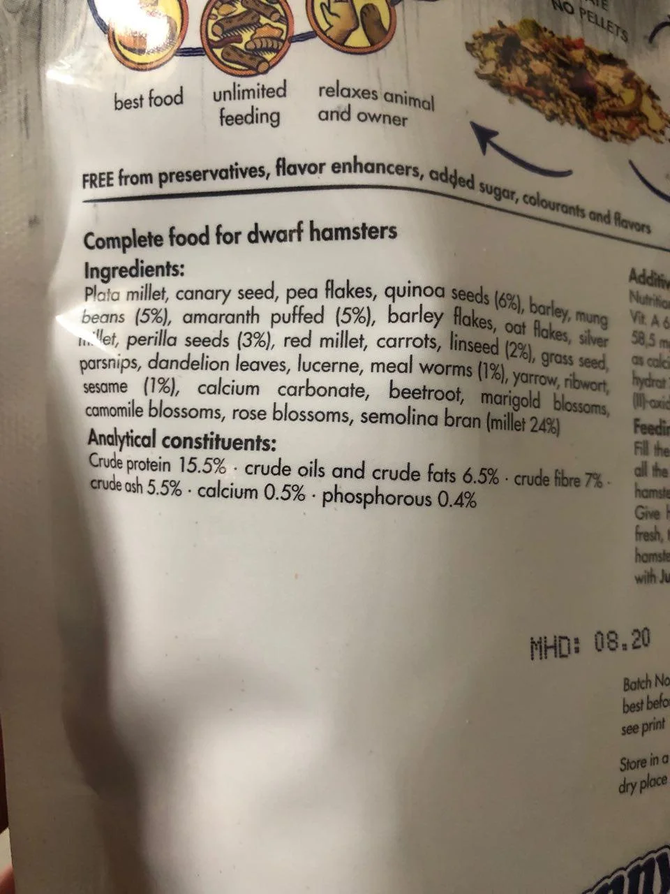 hamster diet requirements