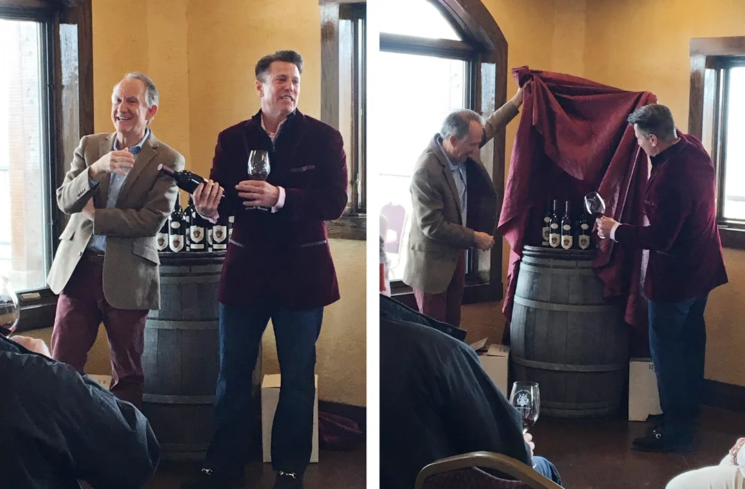 Ray and JW unveil the new collaboration wine.