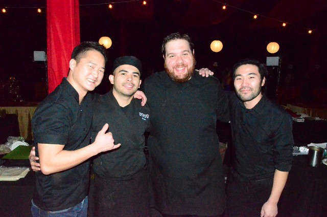 SONO chef Mike Lee, left, and his crew prepared a tasty appetizer for the TWE Gala.