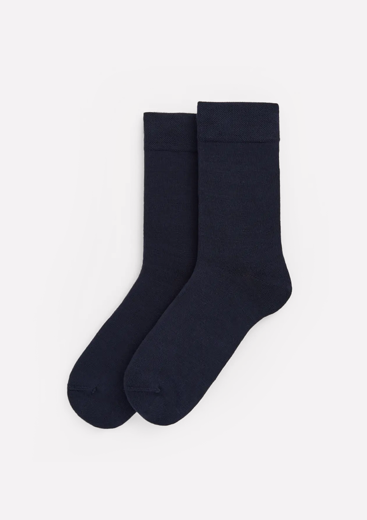 Pairs Bamboo Socks Inky Blue