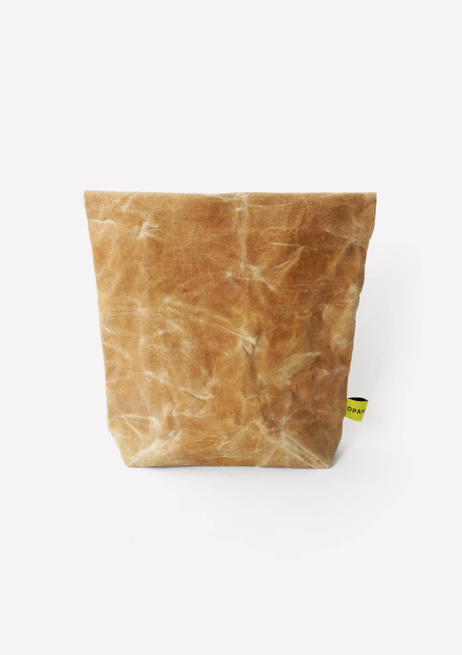 Opah Store Beeswax Bread Bag Tan