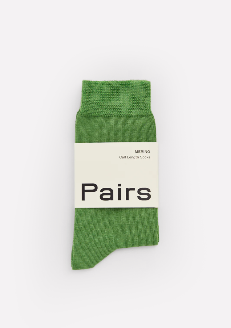 Pairs Merino Socks Pea Green